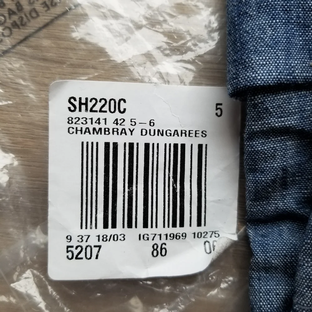 2011 nwt NEXT Direct 5-6 years boy girl chambray overalls - Picture 14 of 15